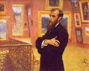 llya Yefimovich Repin Portrait of Pavel Mikhailovich Tretyakov Spain oil painting artist